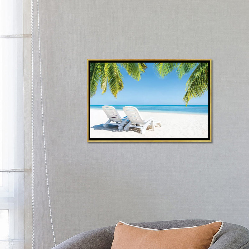 «Summer Holiday at the Beach» par Jan Becke - reproduction de photo, Pas de tapis, H 18 po x l 26 po x P 1,5 po