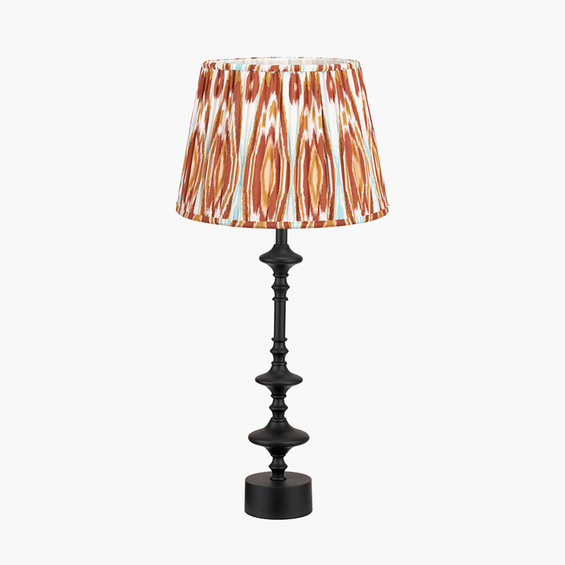 Benil Metal Table Lamp, Red, Cotton
