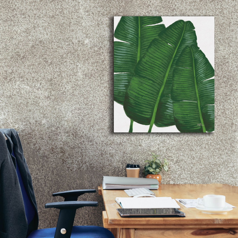 "Eper Graffiti" Emerald Banana Leaves 2 "par Janelle Penner, art mural sur toile, H 30 po x l 26 po x P 1,5 po
