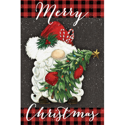 Santa Gnome - Wrapped Canvas Print
