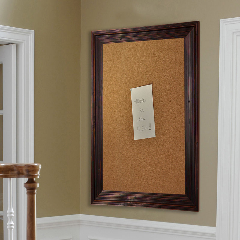 Linlin Wall Mounted Bulletin Board, 4' 6" H x 3' W
