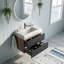 Meuble-lavabo mural flottant avec lavabo en quartz
