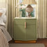 Aurelia Modern Textured Nightstand With Geometric Top And Dual Storage Drawers