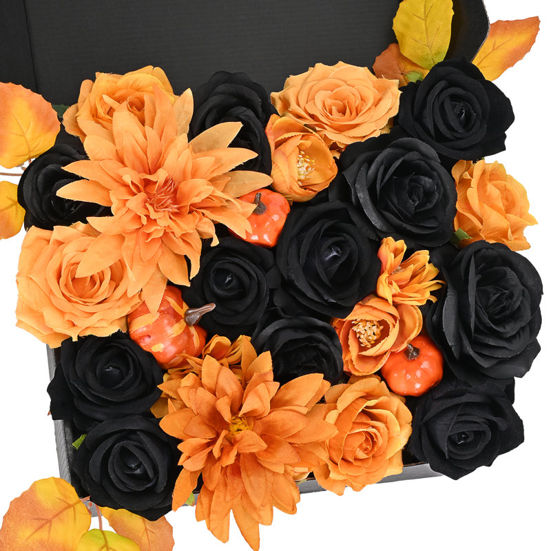 Boîte à fleurs artificielle pour automne