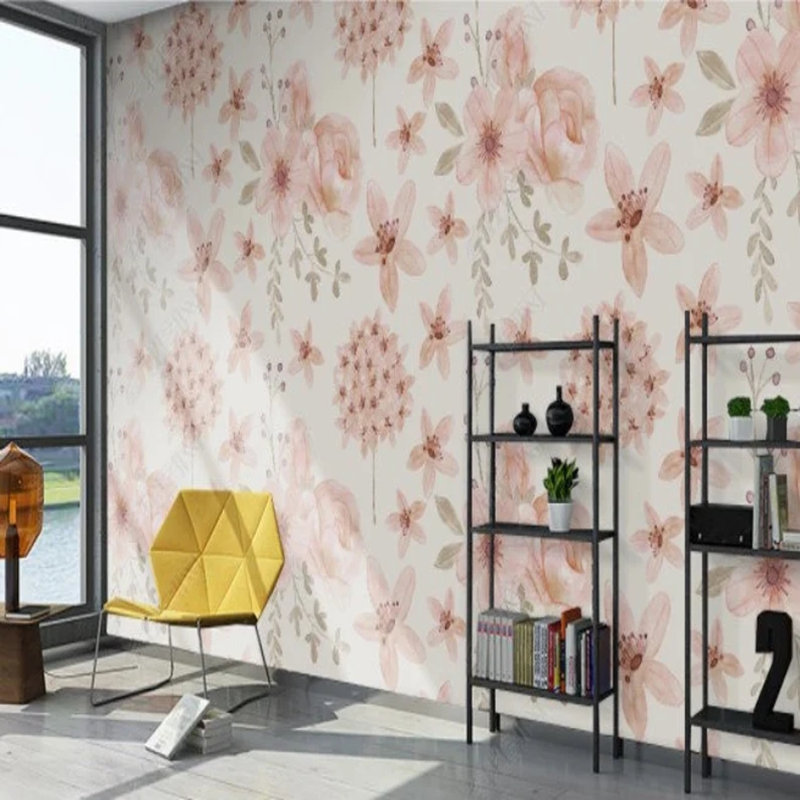 Papier peint floral Blush Garden Symphony, L 96 po x l 108 po