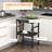 Kitchen Island Cart With Stainless Steel Tabletop And Mobility