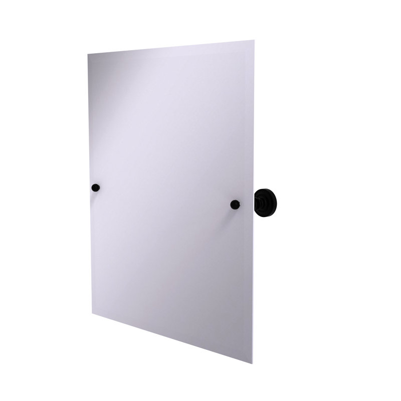 Miroir rectangulaire inclinable 21 "x 26" Dottingham, Noir mat, 21" H x 26" W