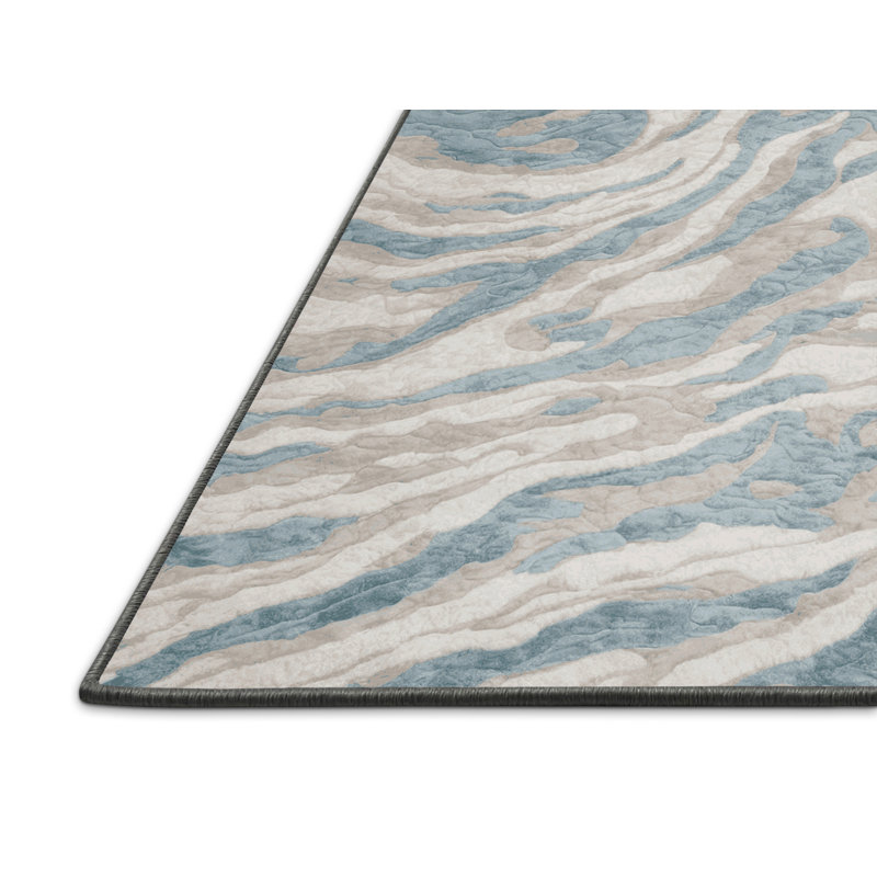Tapis gris soyeux et moelleux, Carré 7 pi