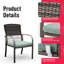 Chaise en rotin avec coussins Deguan (ensemble de 6)-550390761