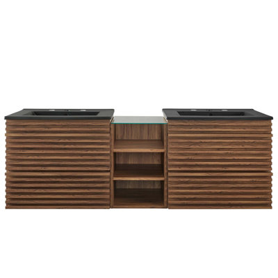 Render 62" Wall-Mount Double Sink Bathroom Vanity