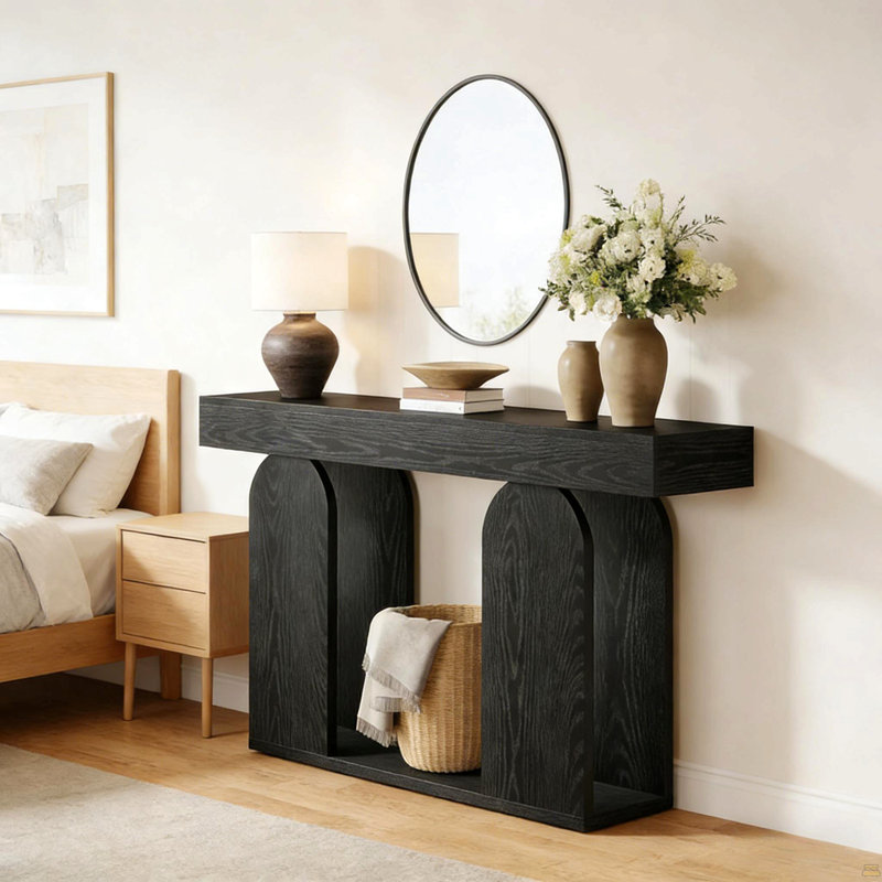 Table basse pratique, console durable, Noir