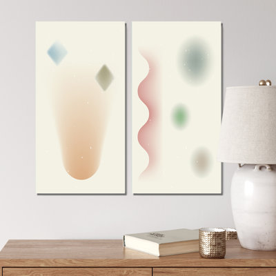 «Minimalistic Retro Color Geometrics V», ensemble de 2 impressions