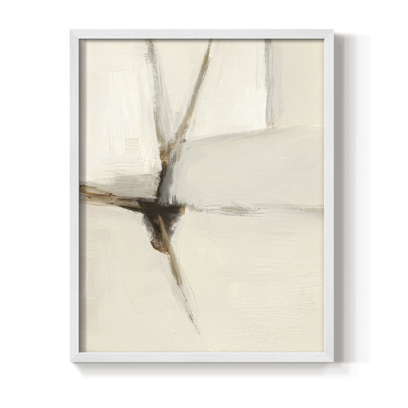 «Melding Titanium II», reproduction encadrée - bois massif, 21" H x 17" W, Blanc