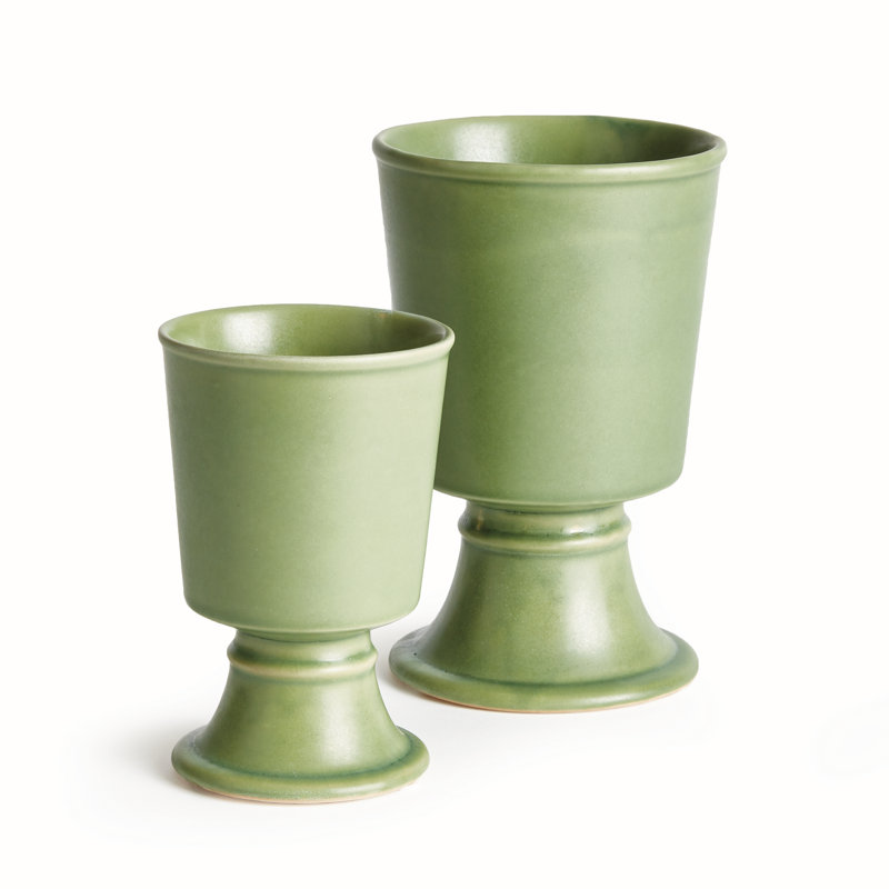 KELCY FOOTED CACHEPOTS, Green