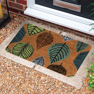 Durable PVC Doormat, Non-Slip Underside, 15.7 x 27.6 inches | 100% Weather-Resistant PVC Material | Ideal for Indoor & Outdoor Use, Easy to Clean, Stylish Design for Home Entryways & Patios