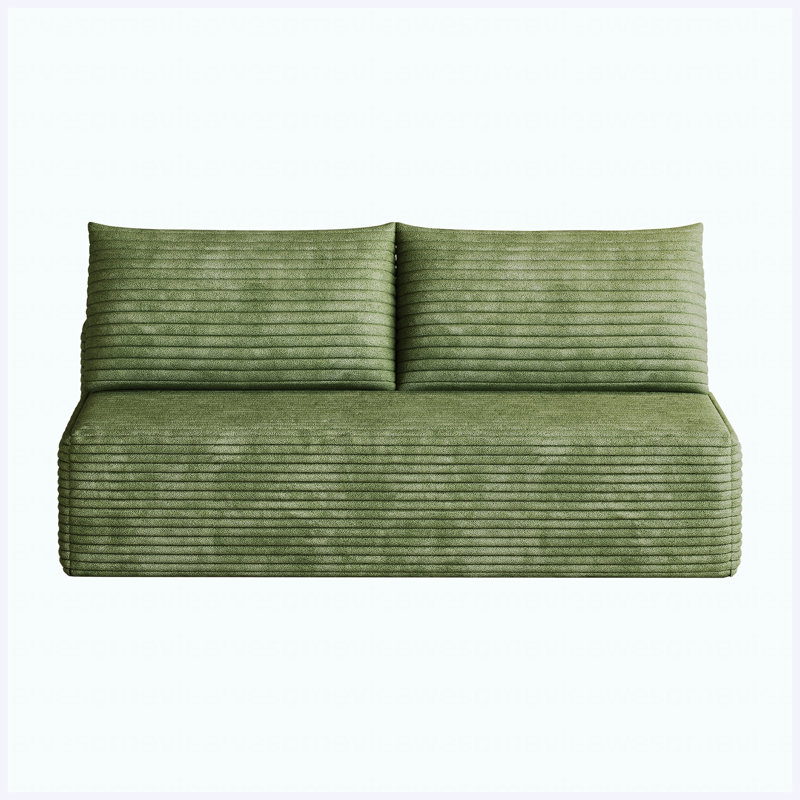 Canapé en velours côtelé sans assemblage requis Assise profonde de style nuage pour le salon, la chambre à coucher