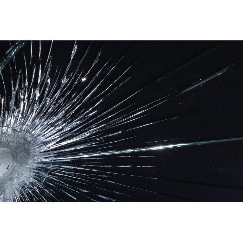 Broken Glass Corner Shot by Hirkophoto - No Frame Art Prints on Canvas, 81cm H x 122cm W