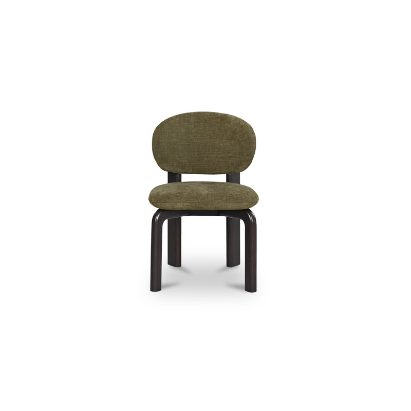 Sami Dining Chair Brown Set Of Two, Dark Green