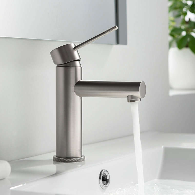 Circular X Single-handle Bathroom Faucet, Brushed Nickel, With Pop Up Drain