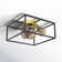 Mickel 4- Light 15'' Lantern Square / Rectangle Flush Mount