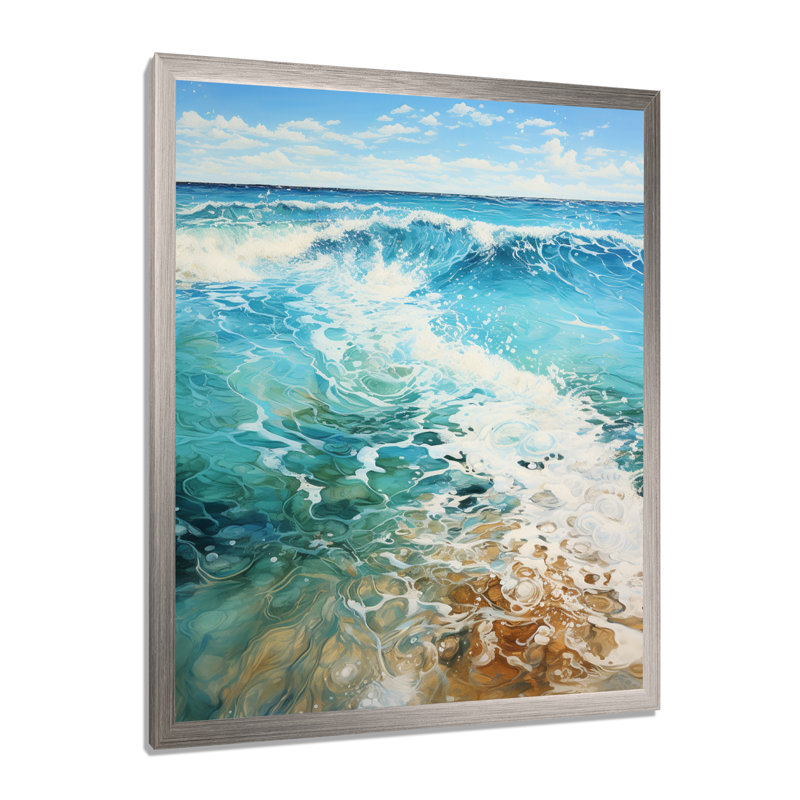 Tockington Beach Photo Oceanic Rhythms - Art mural de plage côtière pour le salon, H 20 po x l 12 po x P 1 po