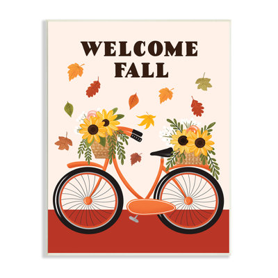 «Welcome Fall Saying Orange Harvest» par Jo Taylor - Impression sur toile