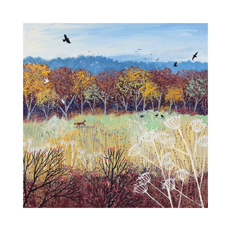 " Burnished Gold " by Jo Grundy, No Mat, Wrapped Canvas, 18" H x 18" W x 1.5" D