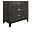 Mobilier de chambre à coucher à poignées en chrome poli de style contemporain