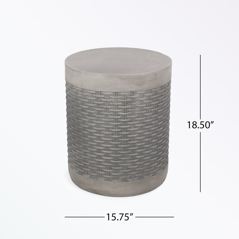 Outdoor round shape Concrete Side Table with sturdy base