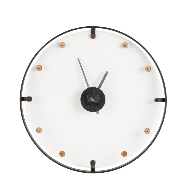 Oversized Khristan Metal 40" Wall Clock, Black