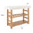 Wood Console Table with Marble Walnut
