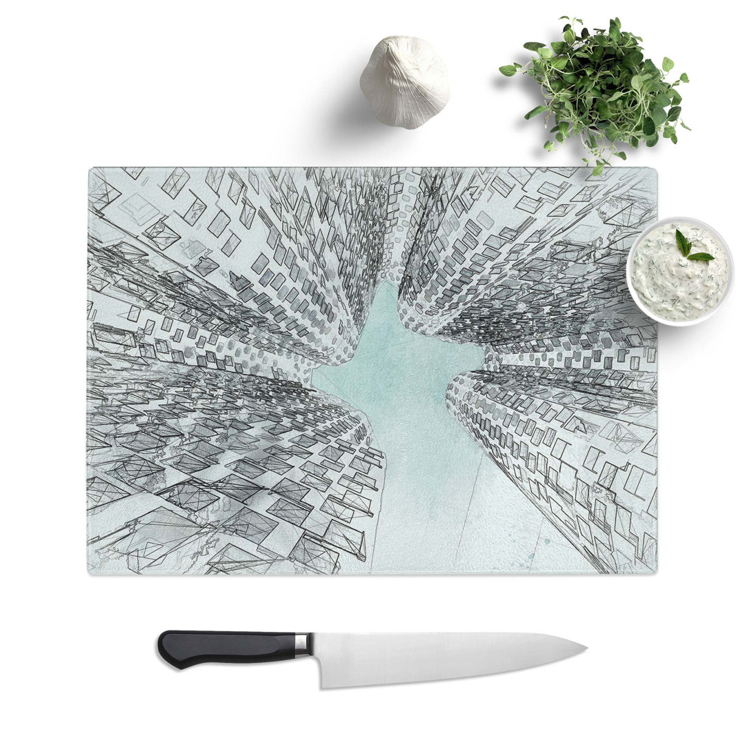 Tempered Glass Sketching the Architecture Vol.26 Chopping Board