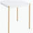 White and Gold Square End Table