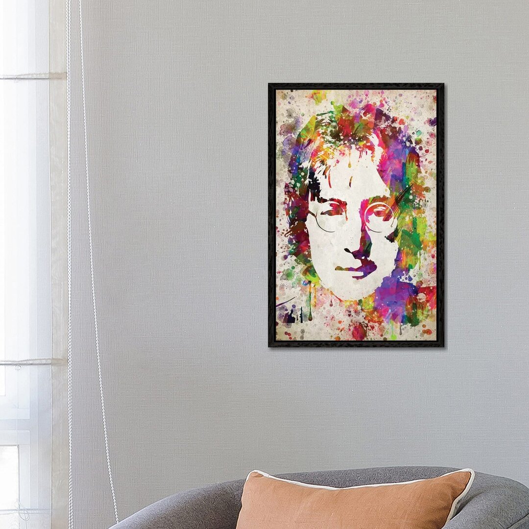 Leinwandbild - Grafikdruck „John Lennon” von Aged Pixel