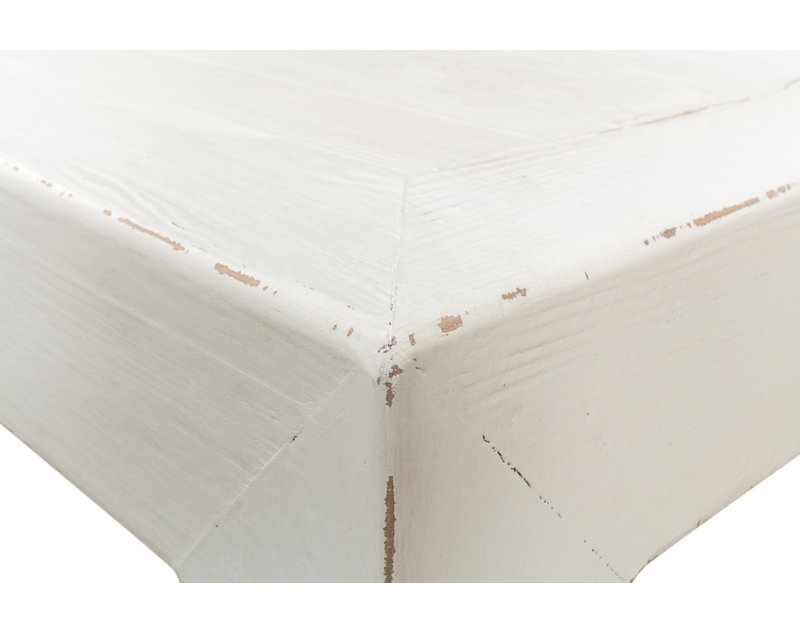 Classic Chinese Solid Wood Coffee Table, White