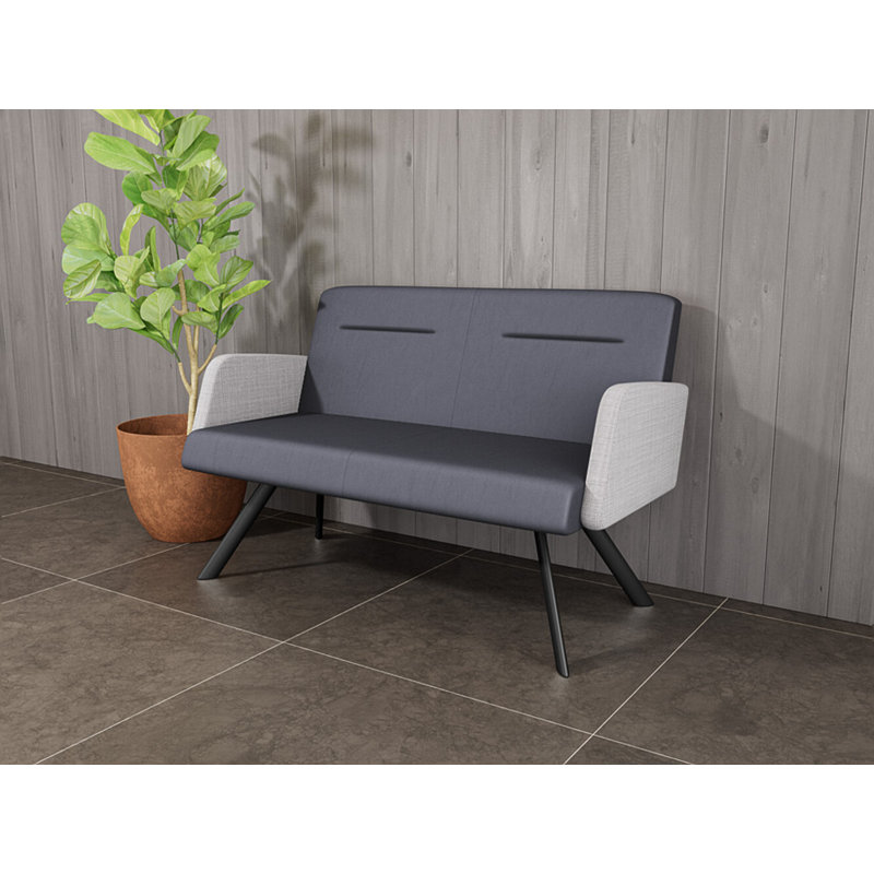 Causeuse Willow, Noir, Noir Patriot Plus / gris chambray, Yes