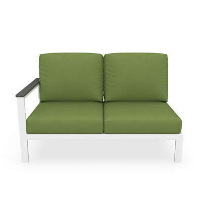 Outdoor Patio Sectional Loveseat With Sunbrella Cushions