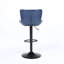 Swivel Upholstered Adjustable Height Counter Stool with Metal Frame-1761147411