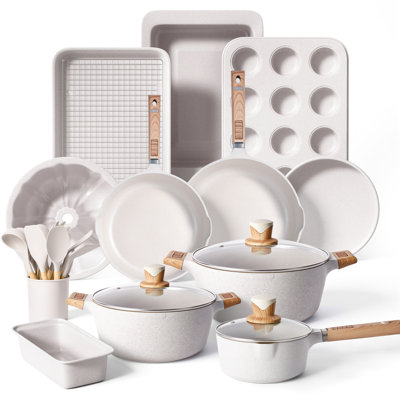 Caannasweis 26 Pieces Nonstick Cookware Set With Bakeware Set