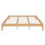 Structure de lit plateforme en bois classique, système de support à lattes en bois stable, aucun sommier requis-129234154