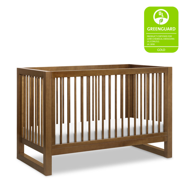 Nantucket Greenguard Gold Certified 3 -in-1 Convertible Crib, Natural Walnut