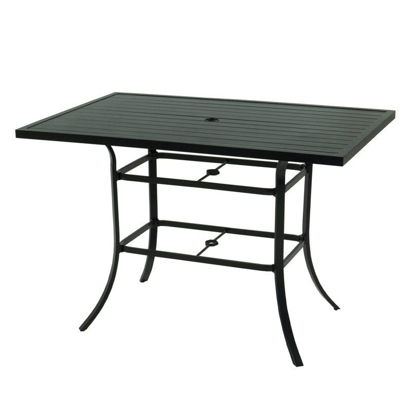 Table de salle à manger d'extérieur rectangulaire en aluminium l 60 po x P 40 po