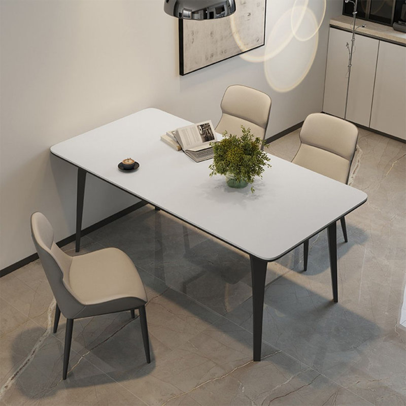 White rock plate rectangular dining table, 29.53"H x 55.12"L x 35.43"W