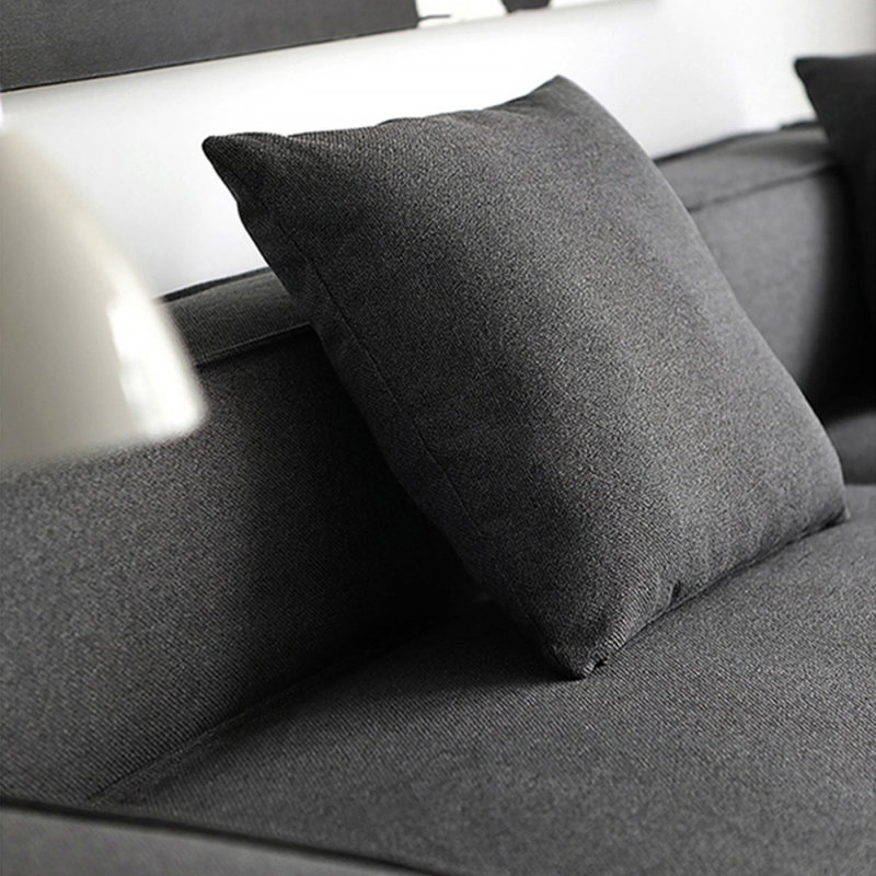 Canapé modulaire 2 pièces rembourré, Orienté à droite, Coton / lin gris foncé