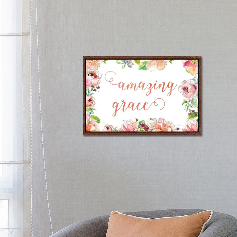 Amazing Grace by Carol Robinson - Print on Canvas, 101.6 cm H x 66.04 cm W, Classic Brown Wood Framed