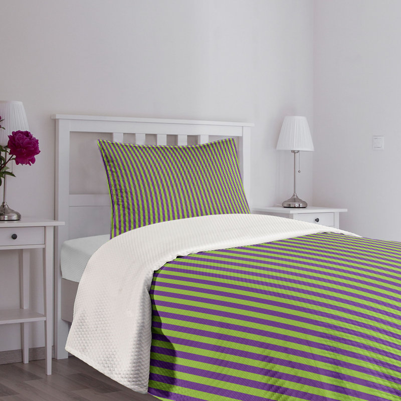 Twin Blue Quilted Bedspread Set with Pillow Sham