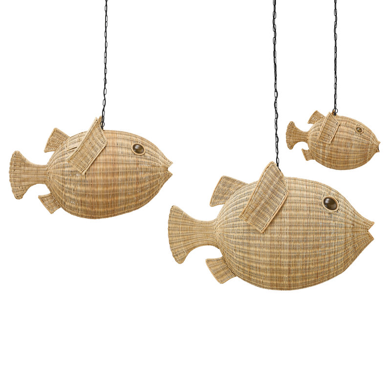 1 - Light Pendant, 71.51" H x 24" W x 15" D