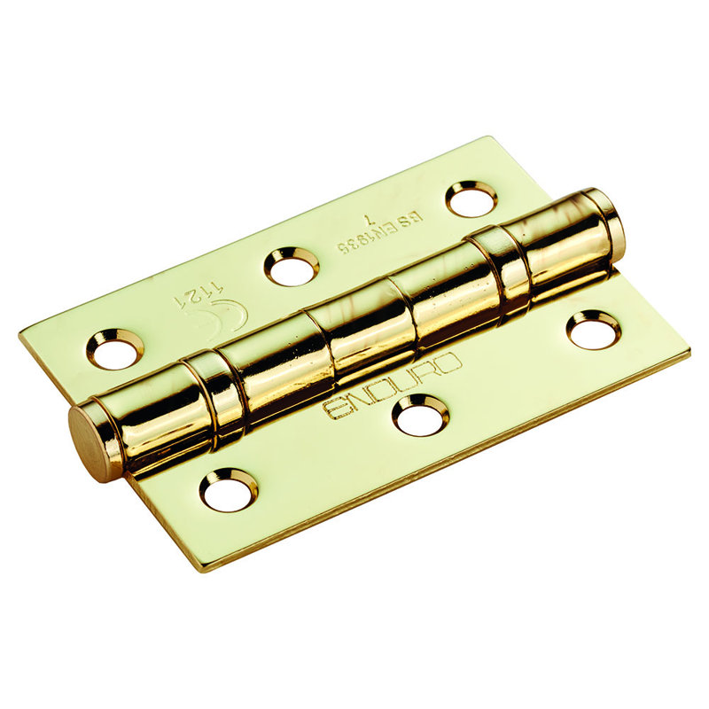7.6cm H x 5.1cm W Butt Bearing Pair Door Hinges, Brass