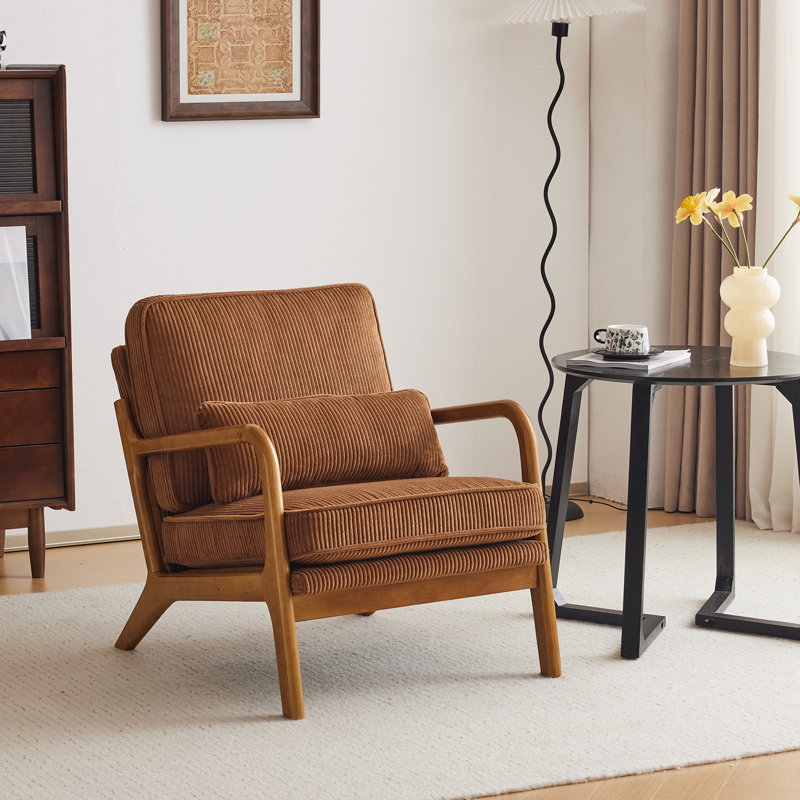 Upholstered Accent Chair, Brown