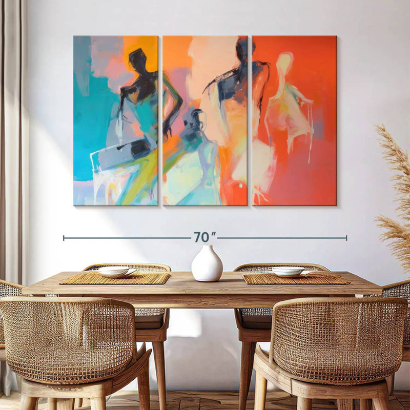 Figuratif abstrait Leisha, H 28 po x l 45 po